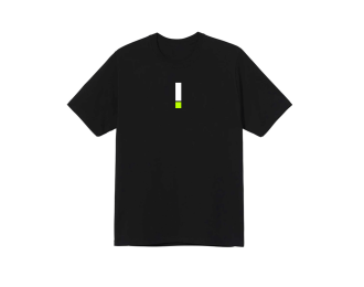 T-SHIRT – nera logo dietro dettaglio fluo